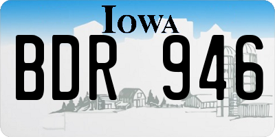 IA license plate BDR946