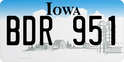 IA license plate BDR951