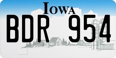 IA license plate BDR954