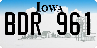 IA license plate BDR961