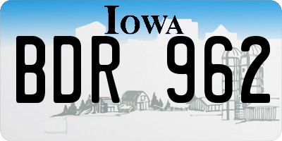 IA license plate BDR962