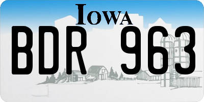 IA license plate BDR963
