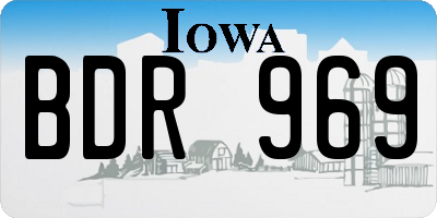 IA license plate BDR969