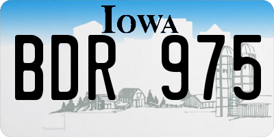 IA license plate BDR975