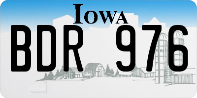 IA license plate BDR976