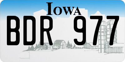 IA license plate BDR977