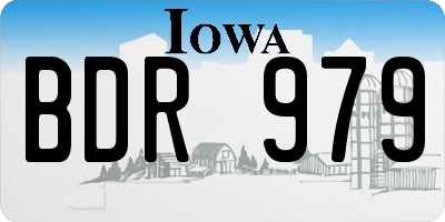 IA license plate BDR979