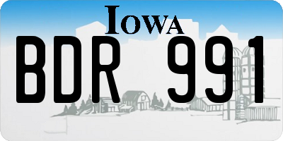 IA license plate BDR991