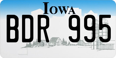 IA license plate BDR995