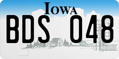 IA license plate BDS048