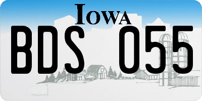 IA license plate BDS055