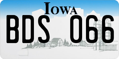 IA license plate BDS066