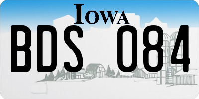 IA license plate BDS084