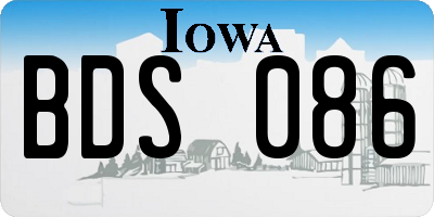 IA license plate BDS086