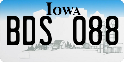 IA license plate BDS088