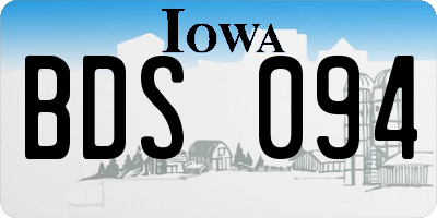 IA license plate BDS094