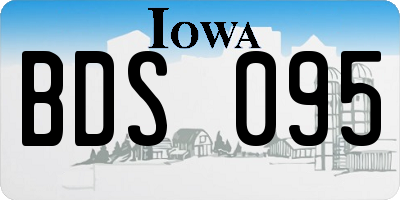 IA license plate BDS095