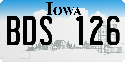 IA license plate BDS126