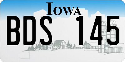 IA license plate BDS145