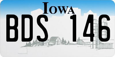 IA license plate BDS146