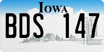 IA license plate BDS147