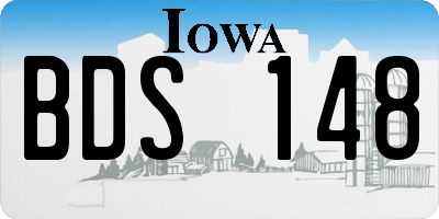 IA license plate BDS148