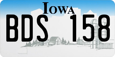 IA license plate BDS158