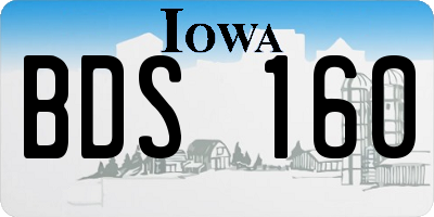 IA license plate BDS160