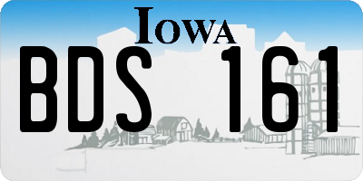 IA license plate BDS161