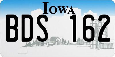 IA license plate BDS162