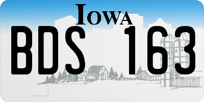 IA license plate BDS163