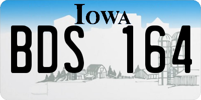 IA license plate BDS164