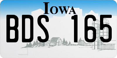 IA license plate BDS165
