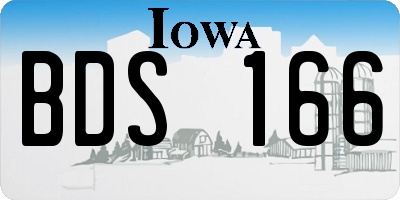 IA license plate BDS166