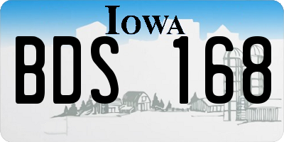 IA license plate BDS168