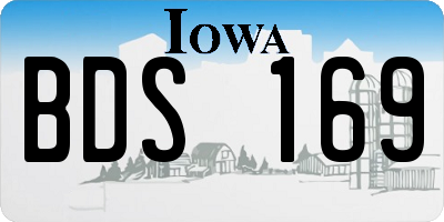 IA license plate BDS169
