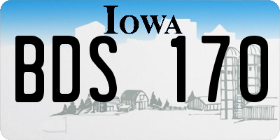 IA license plate BDS170