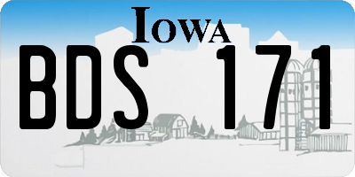 IA license plate BDS171