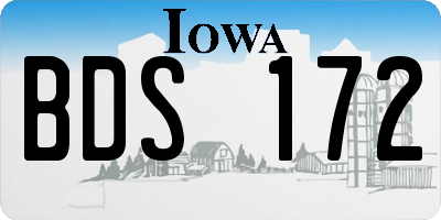 IA license plate BDS172