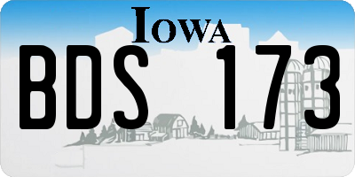 IA license plate BDS173