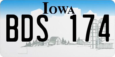 IA license plate BDS174
