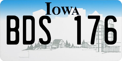 IA license plate BDS176