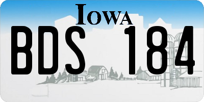 IA license plate BDS184