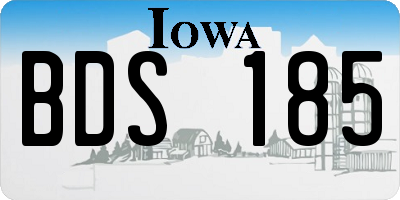 IA license plate BDS185