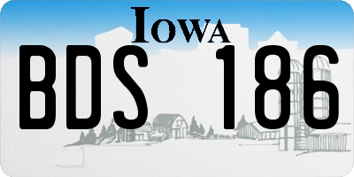 IA license plate BDS186