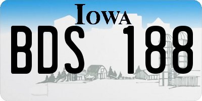 IA license plate BDS188