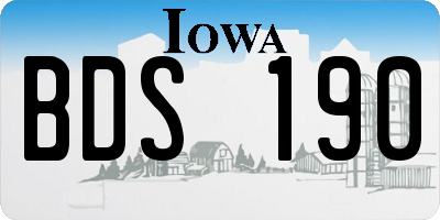 IA license plate BDS190