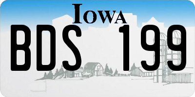 IA license plate BDS199