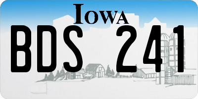 IA license plate BDS241