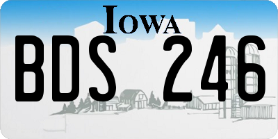 IA license plate BDS246